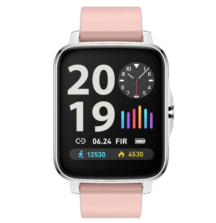 Silica Gel Strap 200mAh 50mm Heart Rate Monitoring Smart Watch For Ladies